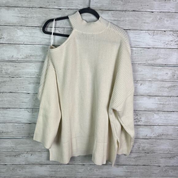 Sanctuary Cut It Out Sweater White Size 3X - Picture 6 of 6